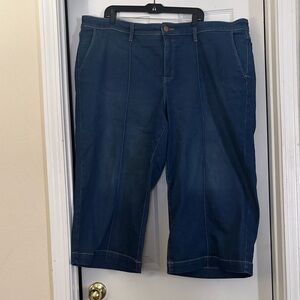 Lane Bryant Dark Blue Denim Gaucho/Crop